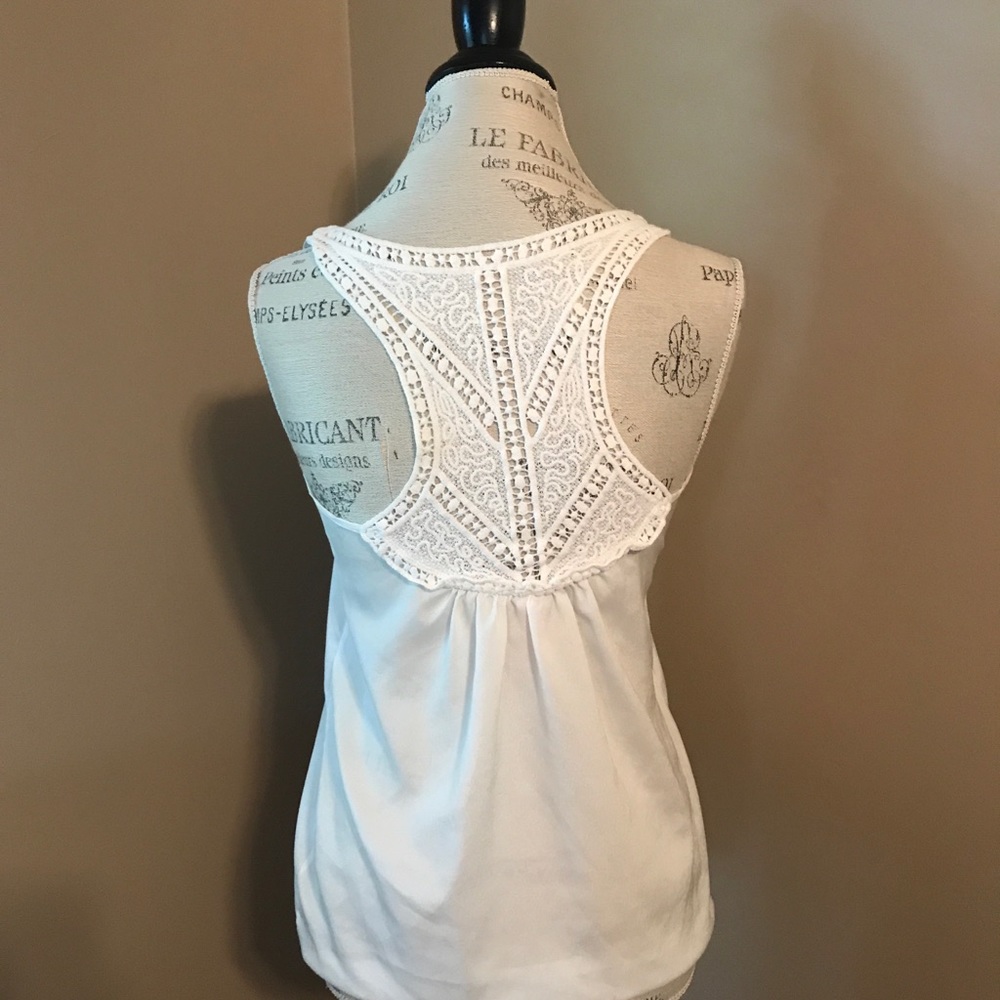 white tank with lace back